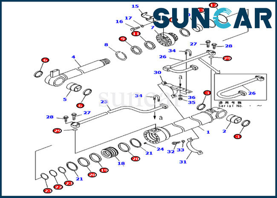 707-99-47730 7079947730 PC228USLC-2 PC228US-1 Komatsu Ofset Bom için Silindir Tamir Contası Kiti