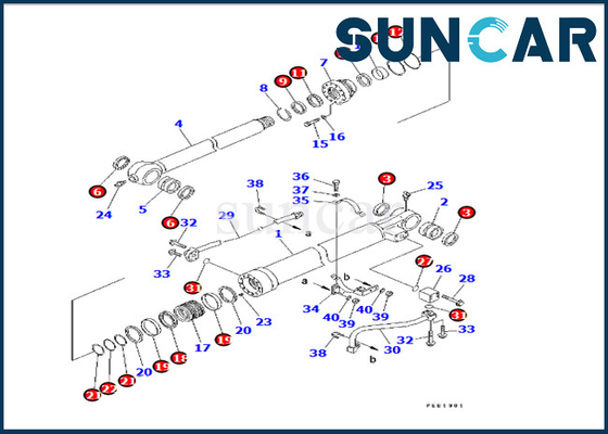 707-98-14580 Bom Silindiri Değiştirme Conta Kiti Komatsu PC22MR-3 PC26MR-3 PC20MR-3'e Uyar