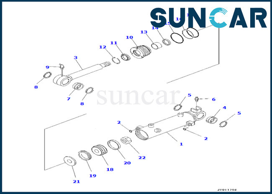 707-98-11450 7079811450 PC22MR-3 PC20MR-3 için Komatsu Bıçak Silindir Tamir Contası Kiti