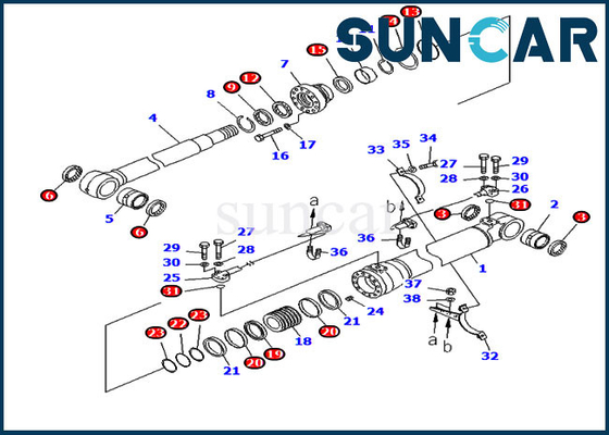 707-99-50780 7079950780 Kol Silindir Conta Tamir Takımı PC228US-8 PC228USLC-8 Model Ekskavatöre Uyar