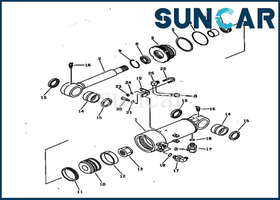 Komatsu Bıçak Servis Kiti 20S-63-96101 PC20-3 PC30-1 PC30-3 Silindir Conta Tamir Takımı