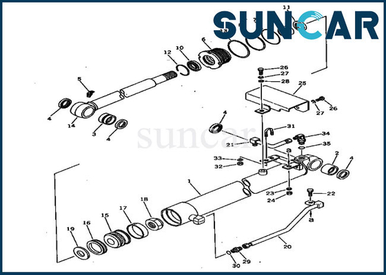 20S-63-76101 Hidrolik Silindir Sızdırmazlık Modelleri için Kova Keçe Kiti PC30-1 PC30-3 Komatsu Ekskavatör