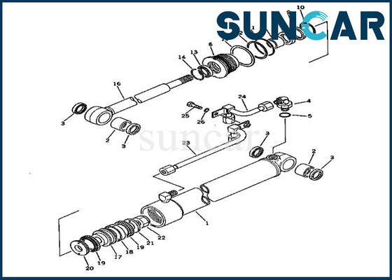 20S-63-86101 PC30-1 Komatsu Ekipman Servis Parçaları için Salıncak Silindiri Tamir Contası Kiti