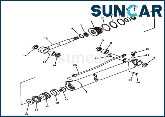 PC30-5 PW30-1 20S-63-66300 Komatsu Hidrolik Silindir Değiştirme Servis Kiti için Kol Conta Kiti