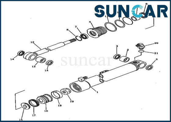 20S-63-86300 20S6386300 Salıncak Silindir Conta Tamir Takımı PC20-5 PC30-5 Komatsu Hidrolik Sızdırmazlık Parçaları