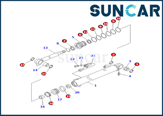 707-98-24890 7079824890 Komatsu PC25R-8 PC27MR-1 PC27MRX-1 Bom Silindir Contası Tamir Takımı
