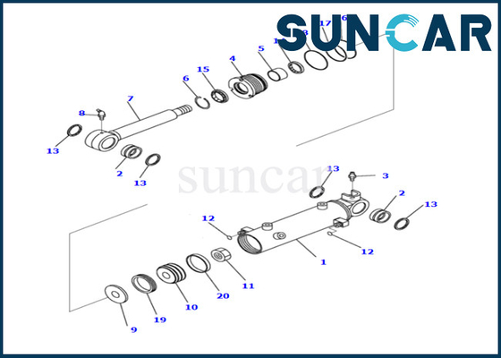PC26MR-3 için Yüksek Kaliteli Bıçak Silindir Conta Tamir Takımı 707-98-12630 7079812630 Komatsu