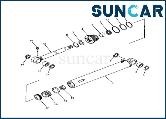 707-98-24510 7079824510 Bom Dönüş Silindiri Conta Kiti Komatsu PC25-1 PC25R-1 PC30-7 için