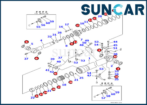 Komatsu Kol Silindir Sızdırmazlık Kiti 707-99-59740 7079959740 PC290-8K PC270-8 PC270LC-8 için