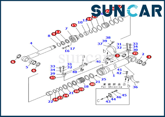 Bom Silindiri Değiştirme Kiti 707-99-59320 7079959320 PC270-8 PC270LC-8 PC308USLC-3E0 için