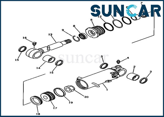 Bıçak Servis Kiti 20S-63-02062 20S6302062 Conta Kitine Uyar Hidrolik Silindir PC20-6 PC30-6 Ekskavatör Komatsu