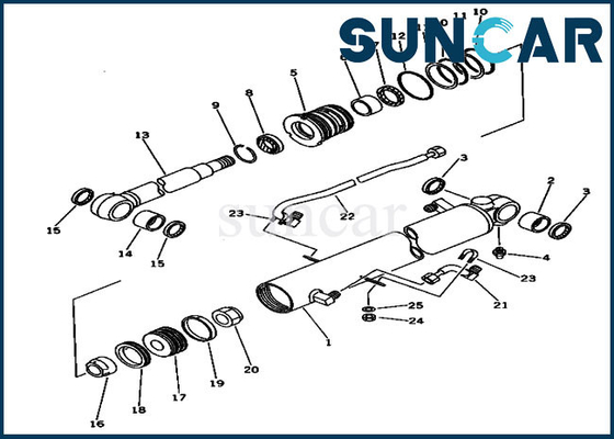 20S-63-02011 Bom Silindir Contası Tamir Takımı 20S6302011 PC30-6 Komatsu Kabin Servis Parçaları için