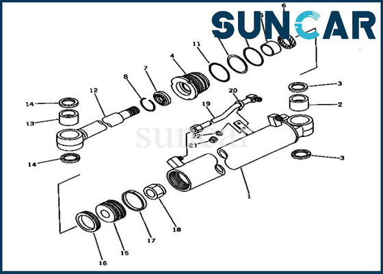 Komatsu Conta Kiti 20S-63-02050 20S6302050 PC20-6 PC30-6 Salıncak Silindir Takma Tamir Takımı Parçaları