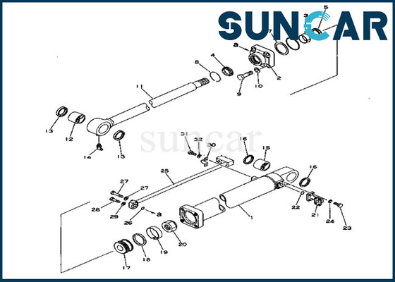 207-63-76100 Kova Tamir Contası Kiti PC300-1 Modelleri için PC300LC-1 2076376100 Komatsu Silindir Servis Kiti