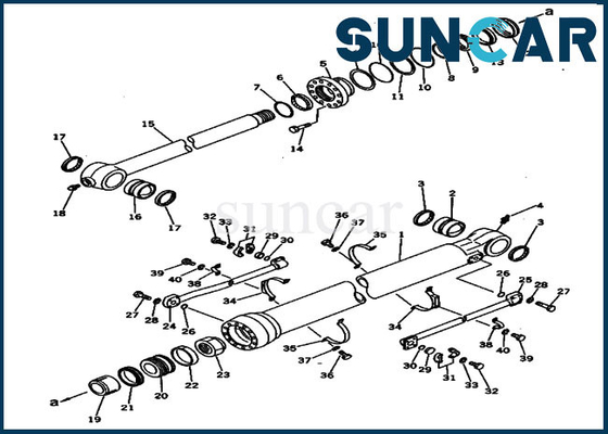 207-63-72100 2076372100 PC300-3 PC300LC-3 Silindir Assy Komatsu için Kova Conta Kiti Servis Kiti