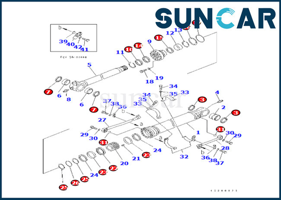 707-99-59750 7079959750 PC350LC/NLC-8 PC360LC/NLC-10 için Kova Silindir Servis Kiti Komatsu