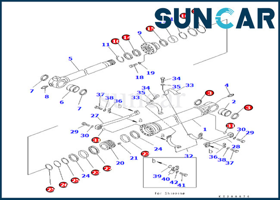 Kova Silindir Contası Tamir Takımı 707-99-59130 7079959130 Komatsu PC350LC/NLC-8 PC360LC/NLC-10'a Uyar
