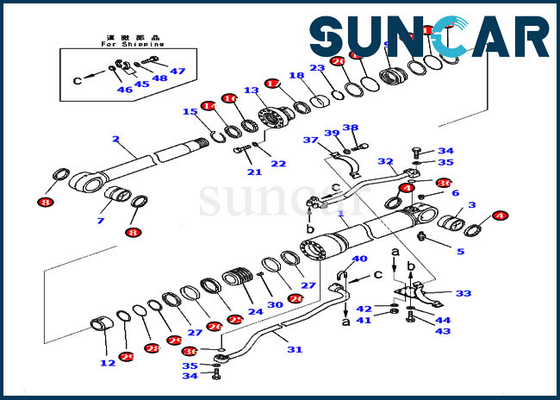 707-99-59271 Bom Sızdırmazlık Kiti Onarım Silindir Conta Kiti Komatsu PC300-8 Ağır Ekipman için Uyar