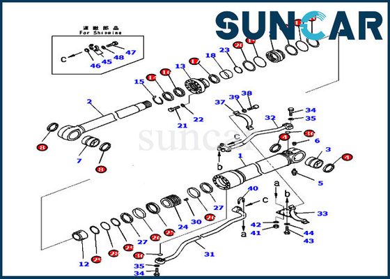 707-99-59270 Bom Silindiri Servis Kiti Model PC300-8 Komatsu Ekskavatör Conta Tamir Takımı