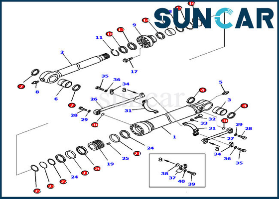 707-99-59550 Kova Conta Kiti Hidrolik Silindir KOMATSU PC360LC-10 PC360NLC-10 Yedek Kitine Uyar