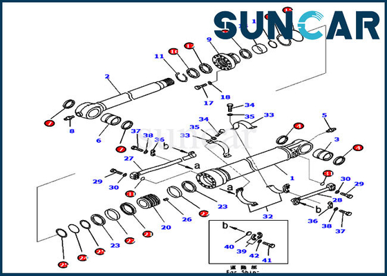PC300-8 İç Parçalar Komatsu 707-99-58410 Kova Conta Tamir Takımı 7079958410 Silindir Servis Takımı