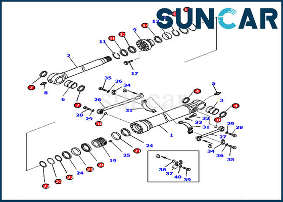 707-99-59150 Kova Conta Kiti Hidrolik Silindir Servis Kiti PC360NLC-10 PC300-8M0 Komatsu'ya Uyar