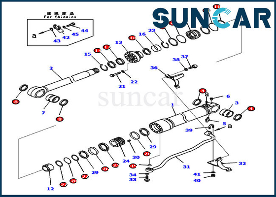 Conta Tamir Takımı 721-98-00510 PC360LC-11 PC390LC-11 Komatsu Bom Silindiri Değiştirme Conta Kiti