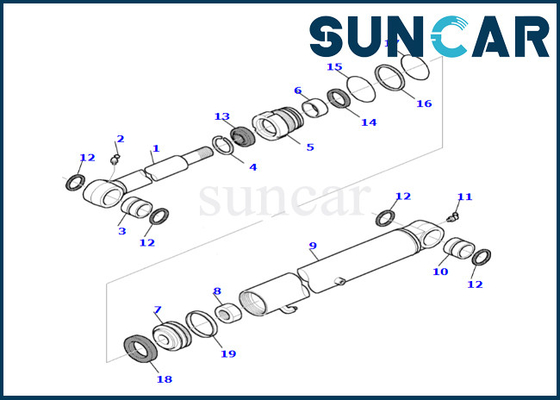 Kova Silindir Conta Kiti 878000656 PC35R-8 Komatsu Kova Silindir Servis Kitine uyar