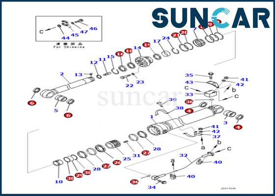 Kol Silindiri Değiştirme Kiti 7079968780 707-99-68780 PC400LC-8 PC400-8 PC400-8R Komatsu için