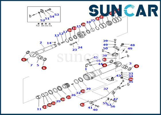 Komatsu Kol Silindir Conta Kiti 721-98-02270 7219802270 PC360LC-11 HB365LC-3 PC390LC-8M0'a uyar
