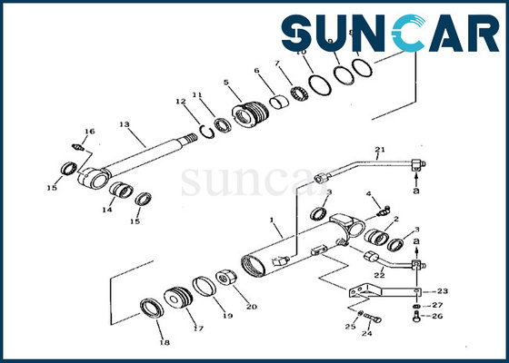 Bom Ofset Silindir Servis Kiti Yüksek Kaliteli 21X-63-02040 21X6302040 PC38UU-1 Komatsu'ya Uyar