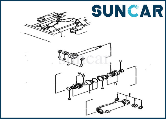 YM172142-72571 YM17214272571 Silindir Takma PC30FR-1 Komatsu için Bıçak Tamir Contası Kiti