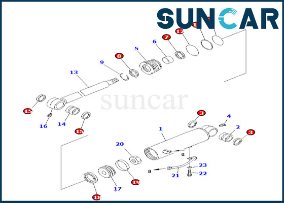 Ofset Silindir Conta Kiti Komatsu PC38UU-3 707-98-24270 7079824270 Ofset Silindir Servis Kiti