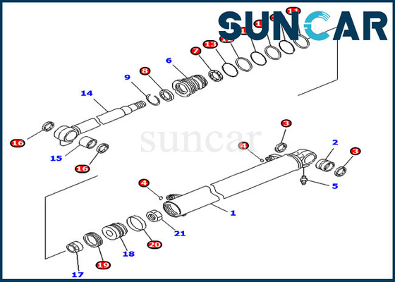 707-98-24330 7079824330 Bom Silindir Conta Kiti PC35MR-3 PC30MR-2 Komatsu Ağır Ekipmanına Uyar