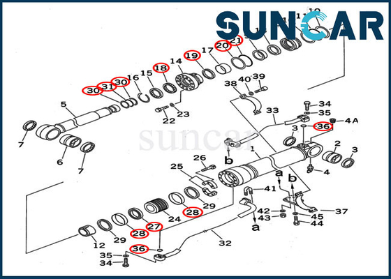 707-99-67125 Bom Değiştirme Silindiri Servis Kiti 7079967125 PC400-5D PC400-6C Komatsu Conta Kiti