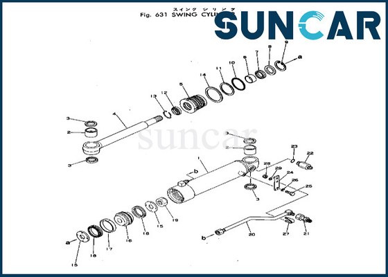 Döner Silindir Conta Kiti Döner Silindir Conta Kiti 20T-63-86103 20T6386103 Komatsu PC40-1'e Uyar