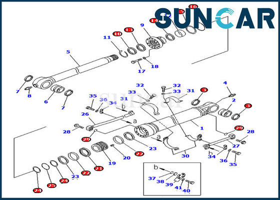 Ekskavatör Kova Contası Tamir Takımı 707-99-67310 PC400-6 PC450-6 Komatsu Silindir Kitleri 7079967310