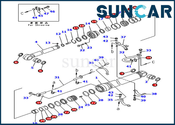 707-99-68565 Kol Tamir Conta Takımı Hidrolik Silindir Ofset Bom PC400LC-7 PC400-7 Komatsu için Uyar