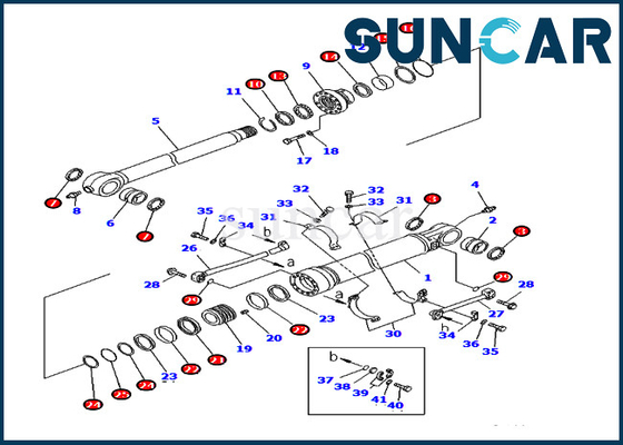707-99-67315 7079967315 Kova Silindir Conta Kiti Komatsu PC400LC-7 PC400-6C PC400-7 Servis Kitlerine Uyar