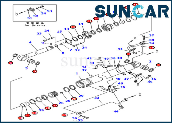 Kol Silindiri Servis Kiti 707-99-76140 Kova Sızdırmazlık Kiti 7079976140 Komatsu PC400LC-7 PC400-7 Modeline Uyar