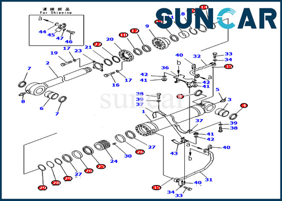 707-99-69585 Kol Silindiri Tamir Contası Kiti Aşınma Direnci PC400-7 PC400LC-7 Komatsu Sızdırmazlık Kiti