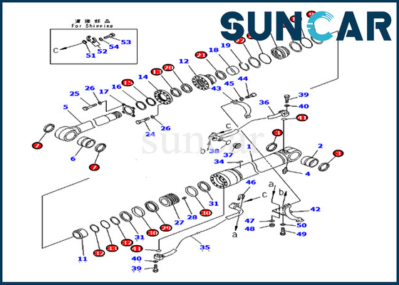 Bom Tamir Conta Takımı Hidrolik Silindir 707-99-72270 7079972270 Komatsu PC400-7 PC400LC-7 Yükleyici için
