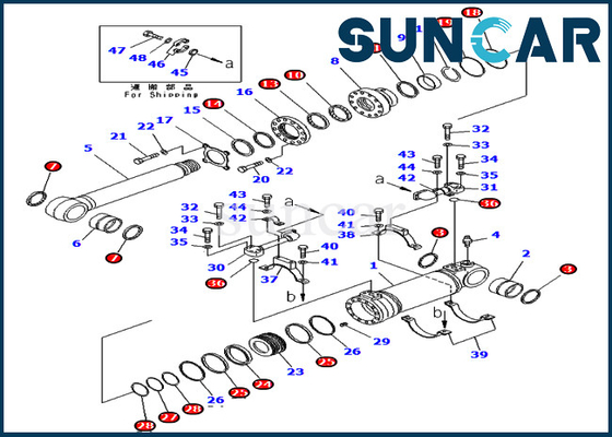 Alt Boşaltma 707-99-47820 Sızdırmazlık Kiti Yükleyici PC400-7 PC400LC-7 Komatsu Ekipmanları için Hidrolik Silindir