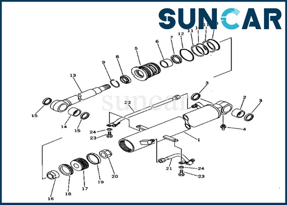 Bom Silindir Conta Takımı 20T6302050 20T-63-02050 PC40-6'ya Uyar Komatsu Bom Silindir Contası Tamir Takımı