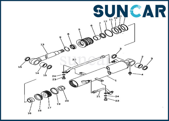 Bom Silindir Sızdırmazlık Kiti 20T-63-02060 20T6302060 PC40-6 için Komatsu Bom Silindir Conta Kiti