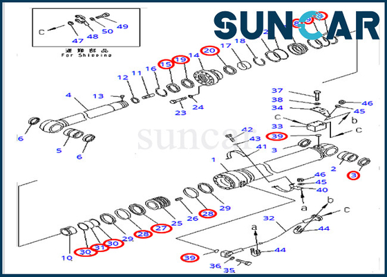 707-99-69740 Kol Silindir Keçesi Tamir Takımı Komatsu PC400-7 Ekskavatör Hidrolik Yağ Keçesi Kitine Uyar