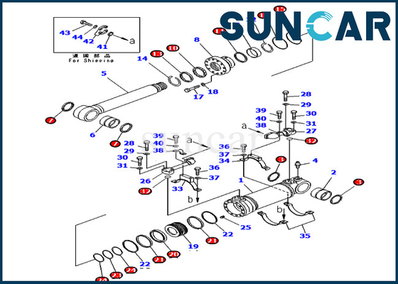 707-99-47800 7079947800 Alt Boşaltma Silindir Conta Kiti Servis Kitleri PC400-7E0 PC400LC-8 Komatsu İçin Uyar