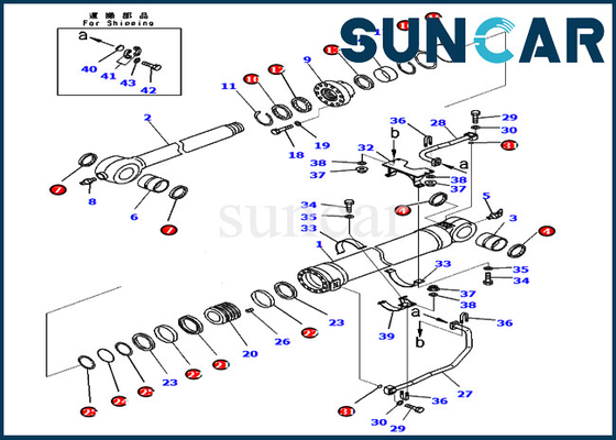 707-99-75910 Hidrolik Silindir için Kova Conta Kiti Komatsu PC450-8 PC550LC-8 PC400LC-8 Servis Parçaları