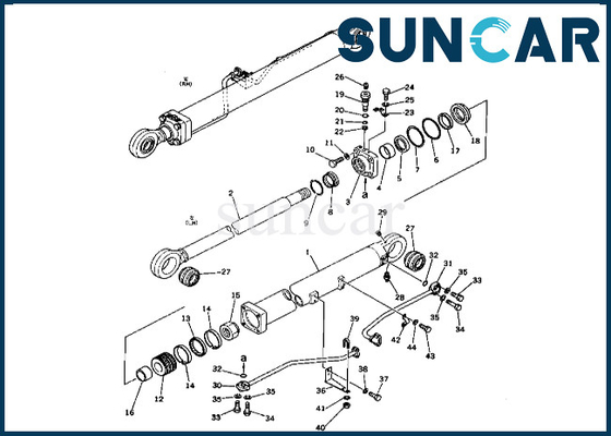 Bom Silindir Conta Kiti 2086356100 208-63-56100 PC400-1 için Komatsu Bom Silindir Sızdırmazlık Kiti