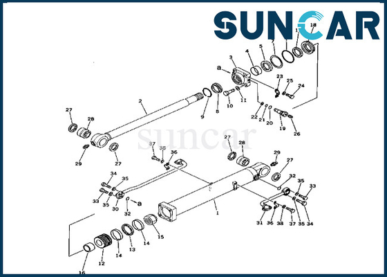 208-63-76100 2086376100 Kova Silindir Conta Kiti Komatsu PC400-1 PC400LC-1 Uyar Kova Silindir Conta Tamir Takımı